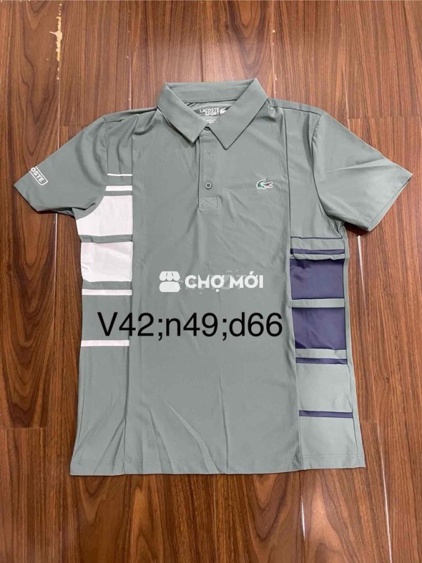 áo thun thể thao Lacoste size 3 màu xám