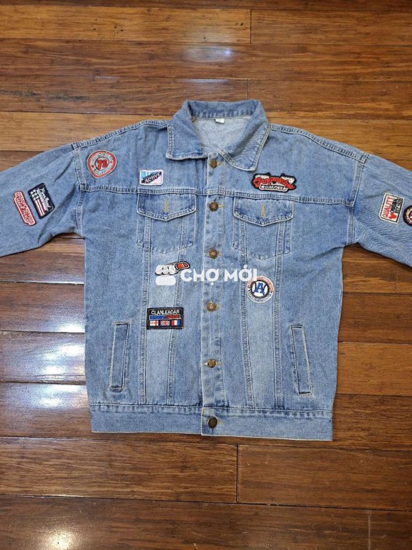 Jean bò họa tiết