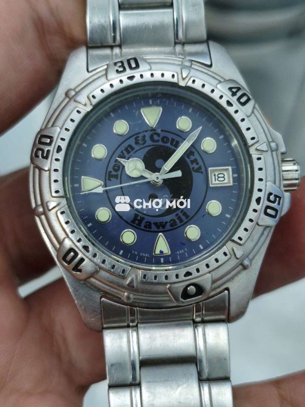 Đồng hồ Nhật, size 37mm,dạ quang,1 lịch,niềng xoay