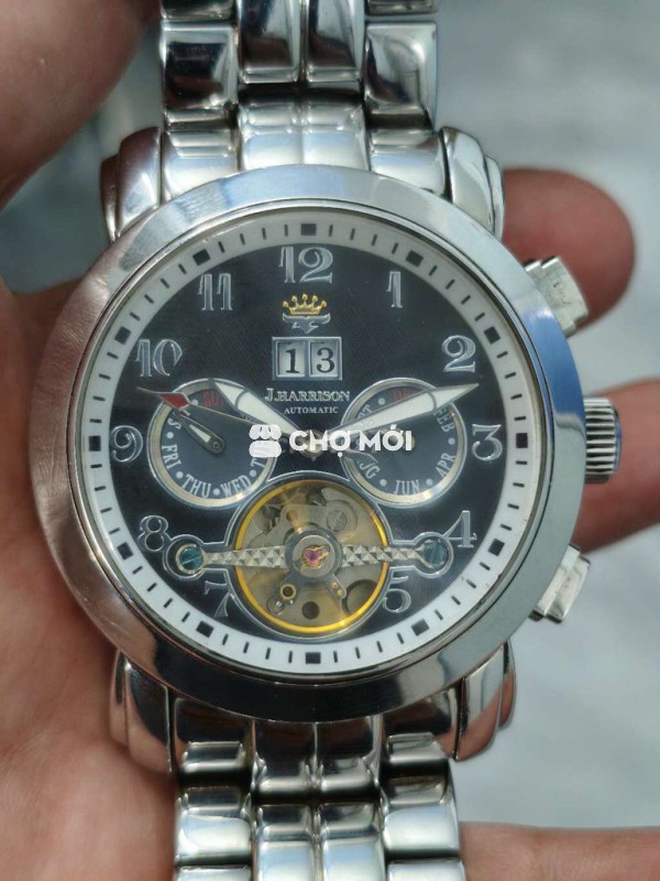 Đồng hồ automatic Nhật 42mm. Lộ máy, turbilon,lịch
