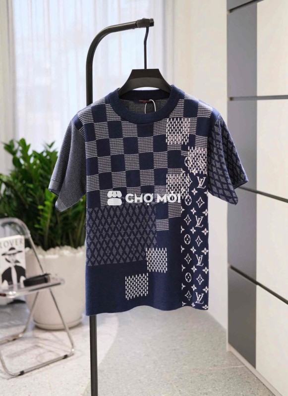 Áo Phông Nam LV Ô Xanh Cao Cấp
