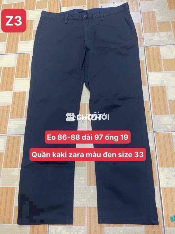 Quần kaki zara size 33 màu đen