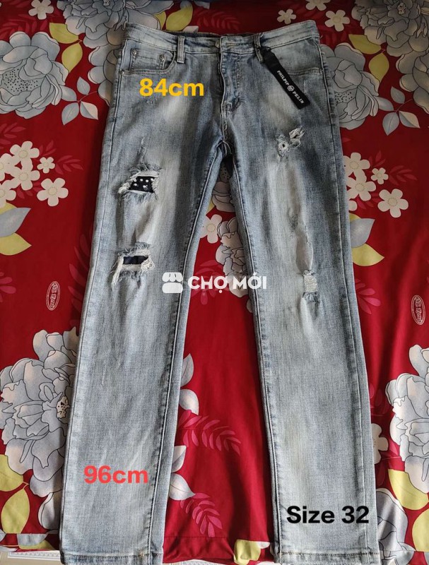 Quần jean nam dài size 32 hiệu Philpip pelin