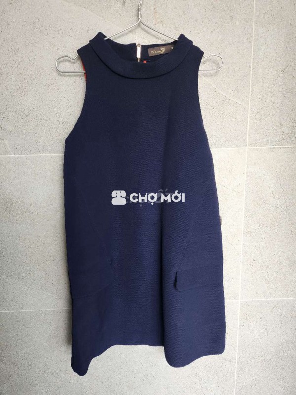 Đầm suông ngắn IVY moda xanh navy dệt kim