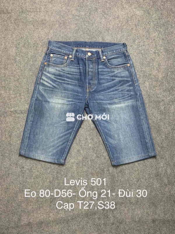 Levis 501. - Size 30: Eo 80, dài 56, ống 21, đùi 3