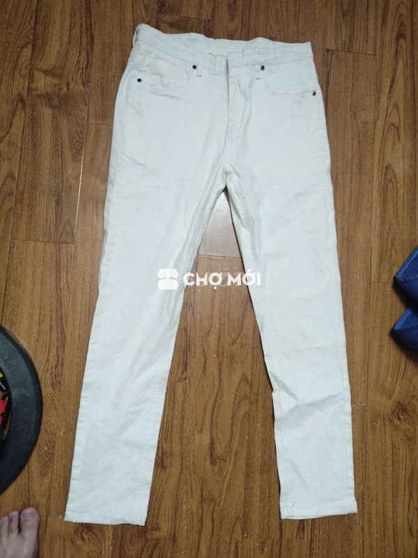 Quần jean Fendi nam màu trắng size 33