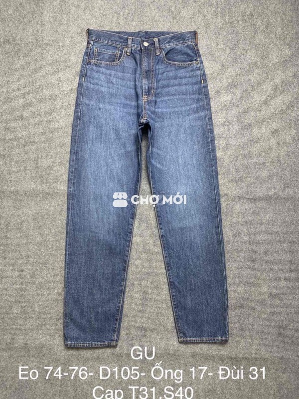 GU Denim • Size: Eo 74-76, dài 105, ống 17, đùi 31