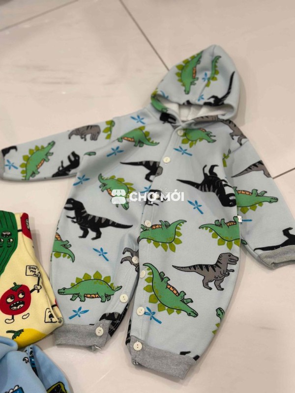 Combo 3 bộ mặc ấm cho bé 3-6M.