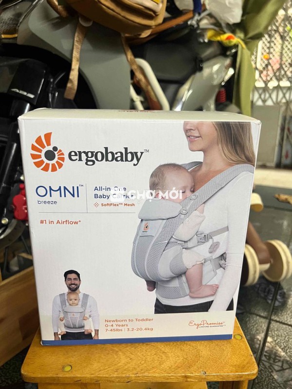 Địu Ergobaby Omni Breeze like new ful box bao auth