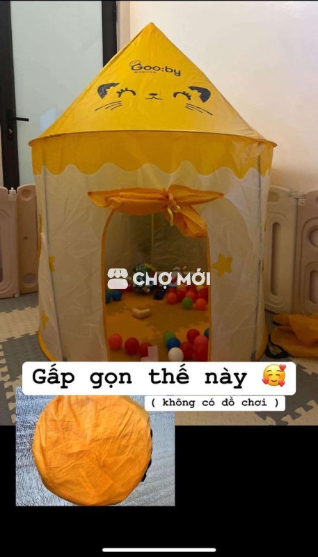 Lều bóng Goo.by vải màu vàng cho bé