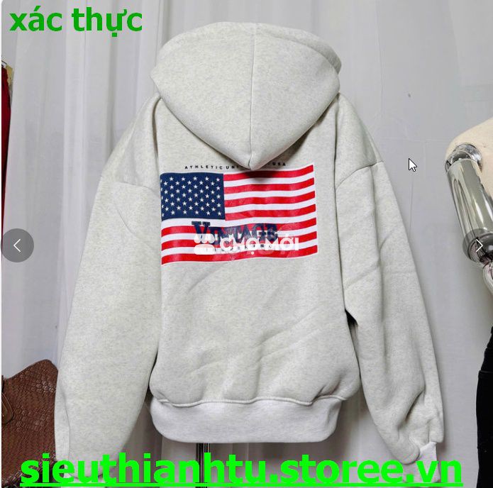 ÁO HOODIE NAM NỮ  LÁ CỜ VINTAG  - HTM FASHION
