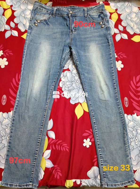 Quần jean nam dài size 33