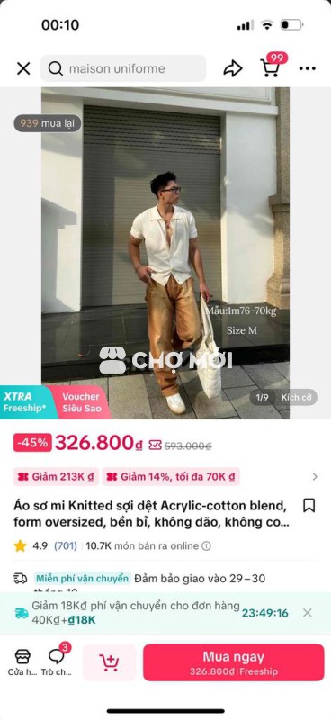 Áo sơ mi sợi dệt