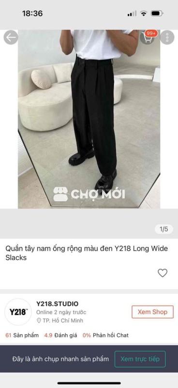 Quần tây nam ống rộng