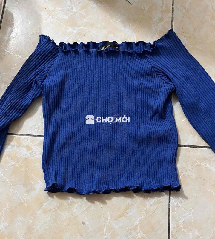 Áo len gân trễ vai Miều Fashion freesize