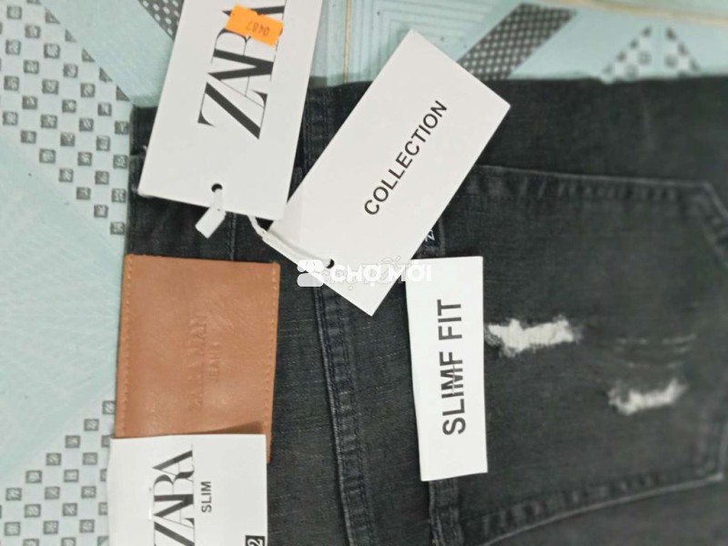 Quần dài Zara nam đen size 31 Slim Fit