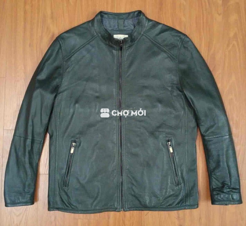 Áo da thật 100% siêu mềm màu rêu quân đội cực đẹp