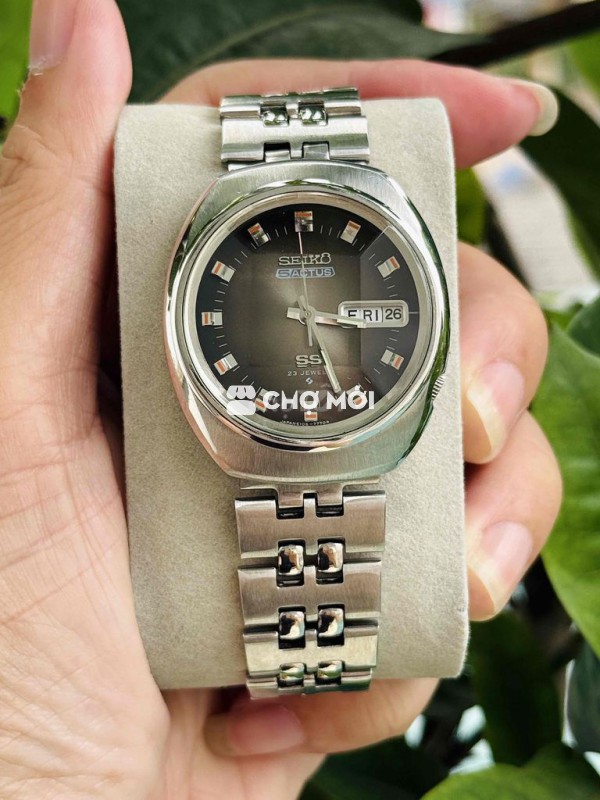 Seiko 5 Actus SS cơ tự động mặt nâu kính vát zin