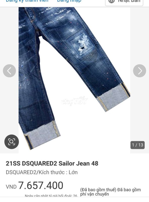 Quần hiệu DSQUARED2 chính hãng thủy thủ