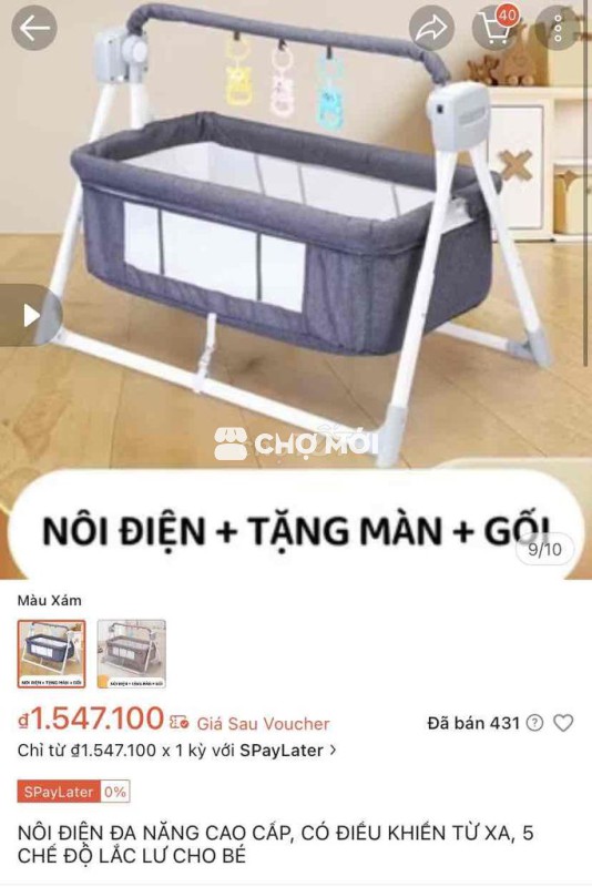 Nôi điện cho bé