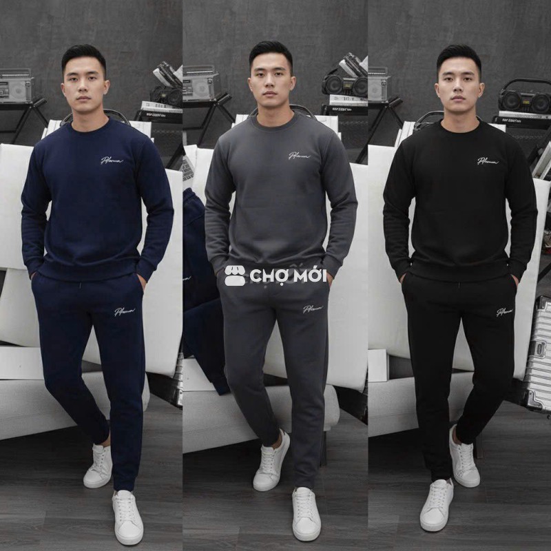 Bộ nam 2 da thêu 3 màu