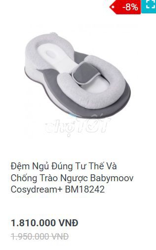 Đệm ngủ chống trào ngược Babymoov Cosydream+