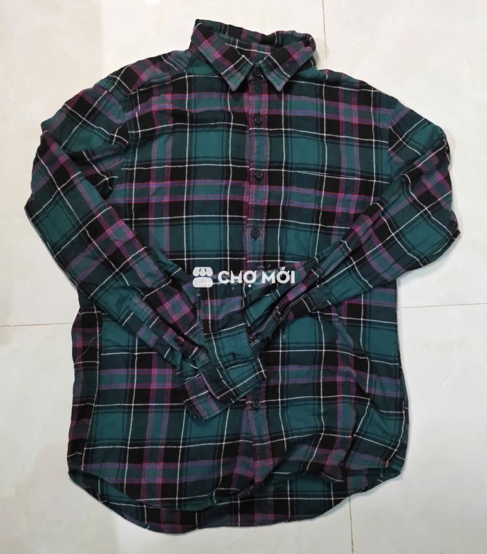 Áo sơ mi Uniqlo Flannel nam kẻ caro size M