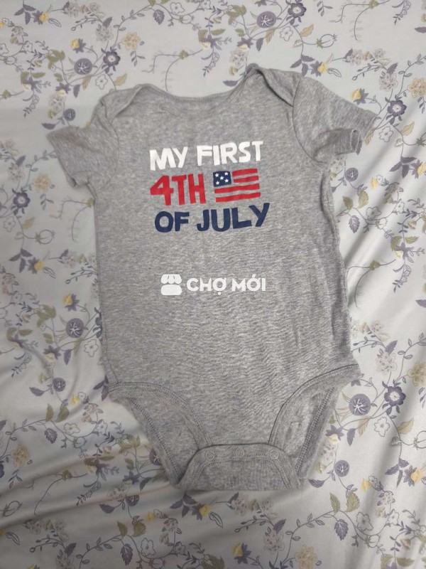 Áo liền quần cotton xám đơn giản