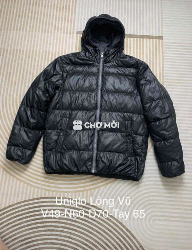 Phao Lông vũ Uniqlo • Size XL: vai 49, ngực 60, dà
