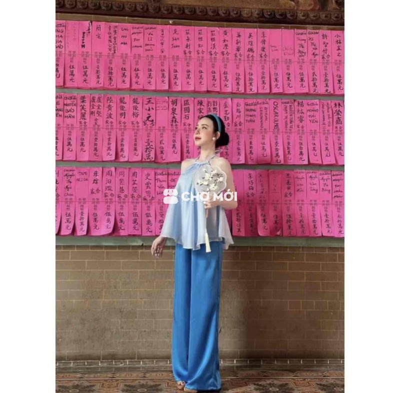 set 2 món áo cổ yếm