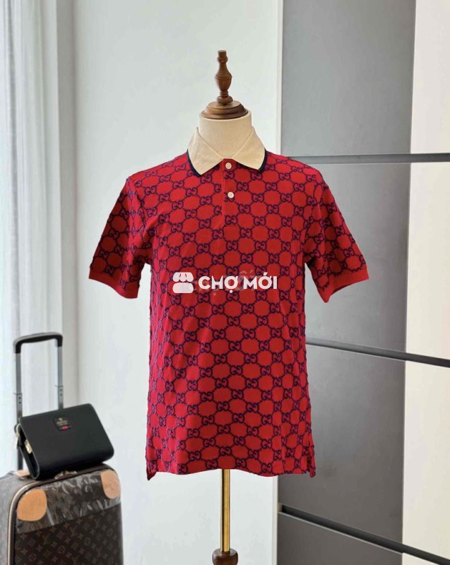 Áo Polo Nam GC Đỏ Thêu Hoạ Tiết