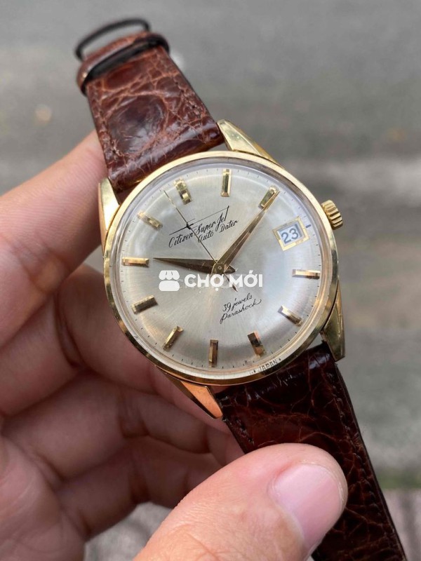 Citizen bọc vàng 100mcr rất dầy  Size 35mm  Mặt zi