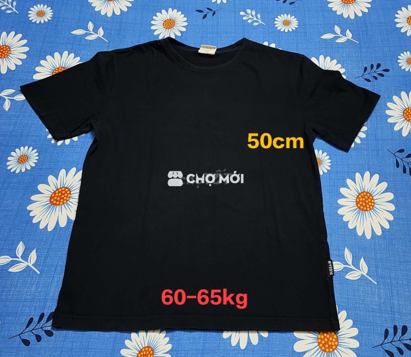 Combo set 2 áo thun nam trơn cổ tròn màu đen