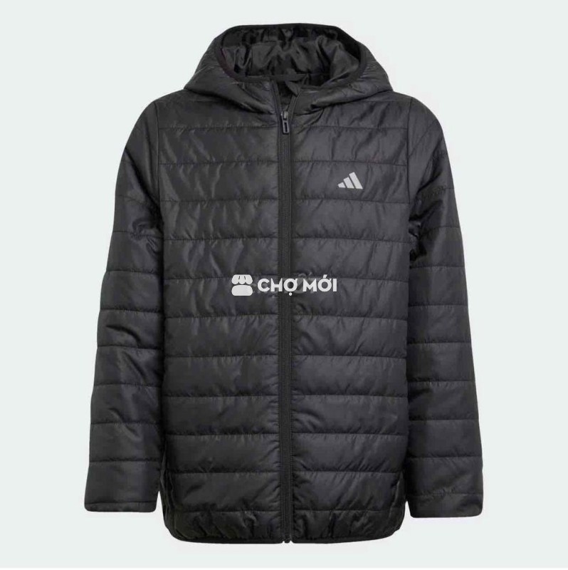 Áo khoác phao Adidas vải dù màu đen