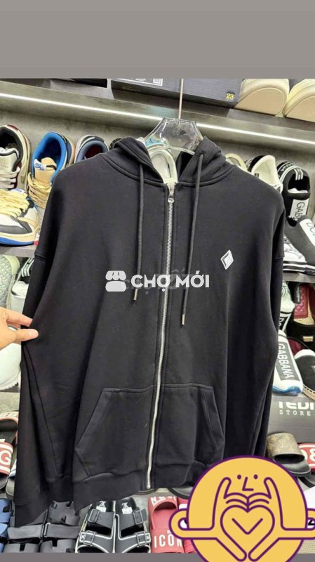 Hoodie zip Dior màu đen