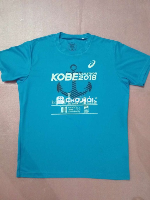 Áo thun thể thao ASICS nam size L xanh ngọc