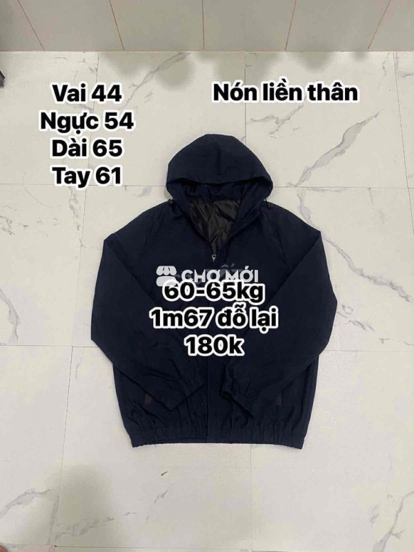 khoác dù nón liền thân