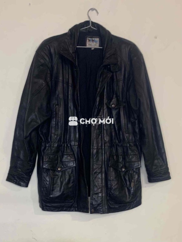 Áo khoác da thật mỏng , nhẹ , sai L