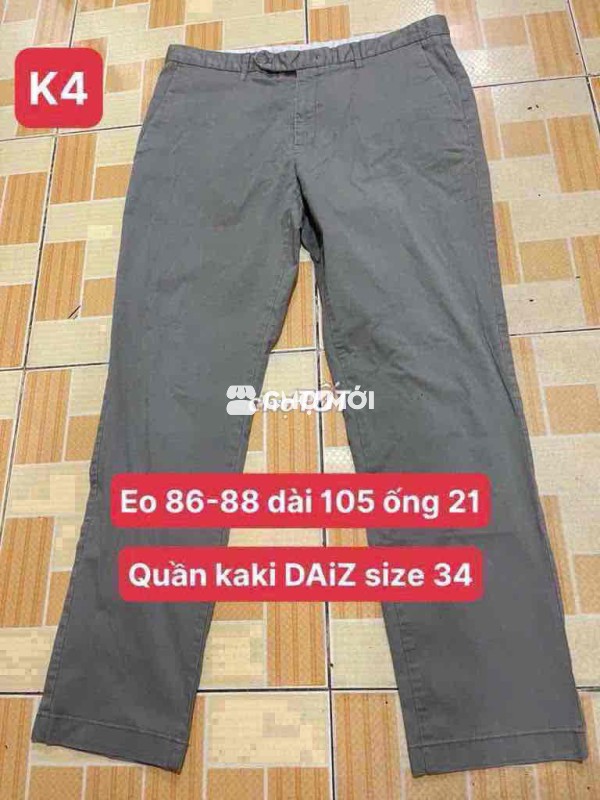 3 quần kaki size nhu hinh 120 k 1c