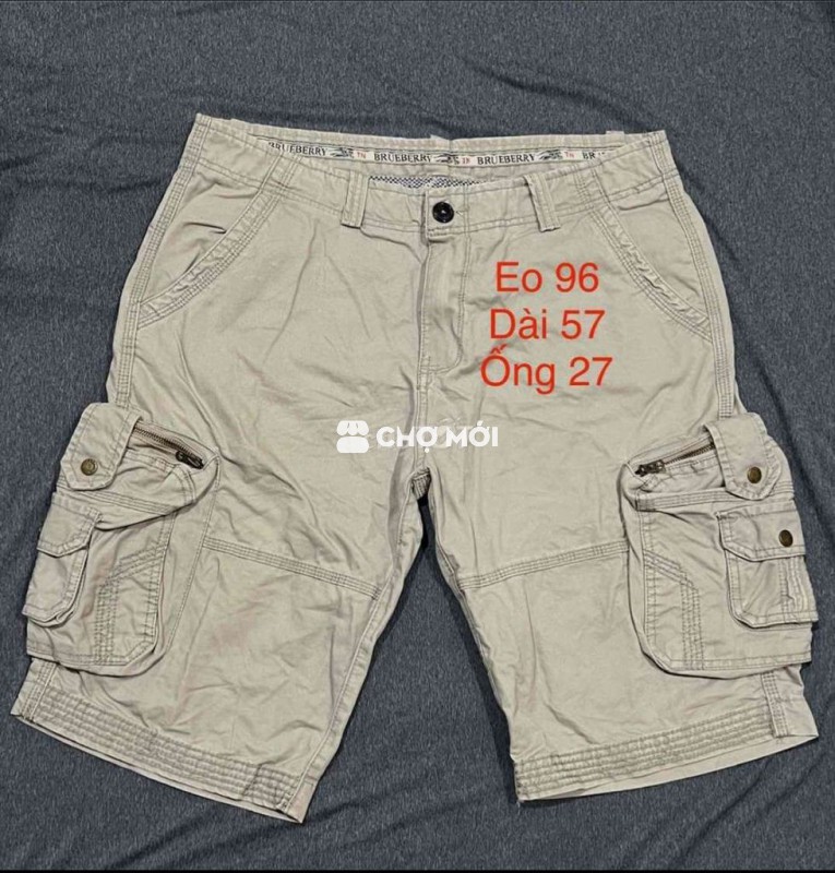 Quần short kak túi hộp màu be size 36