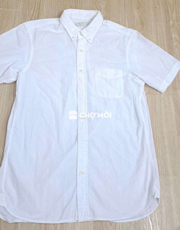 Sơ mi Trắng Sọc UNIQLO SZ L N54 D72 MỚI 9.8