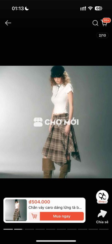 pass đồ into eight váy caro y2k likenew tphcm