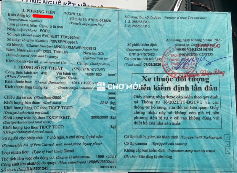 Ford Everest 2023 Ambiente 2.0L 4x2 AT - 27600 km