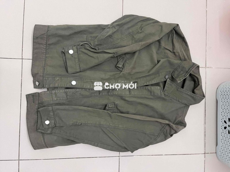 Áo khoác kaki màu xanh rêu size L