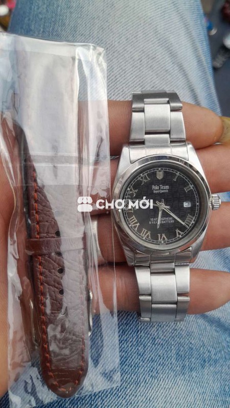 Đồng hồ polo team máy nhật toàn thân inox size 40