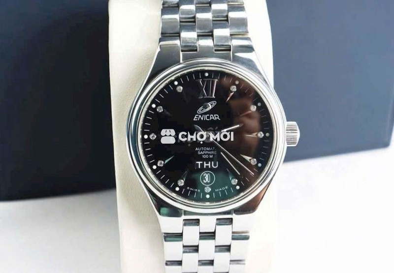 ENICAR Automatic Cọc Số Kim Cương 2 Lịch Tiện Dụng