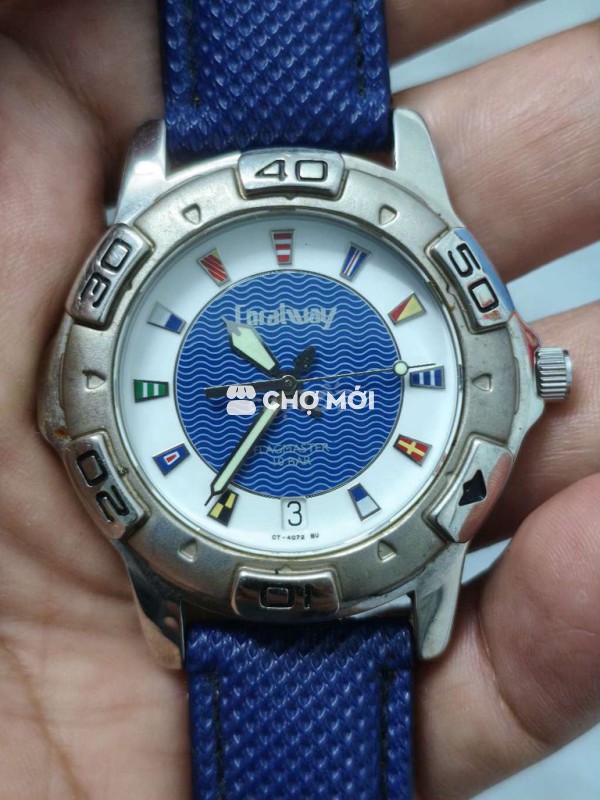 Đồng hồ Thụy 38mm, 1 lịch, niềng xoay, vỏ inoc