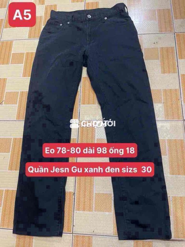 Quần Jesn Gu xanh đen size 30
