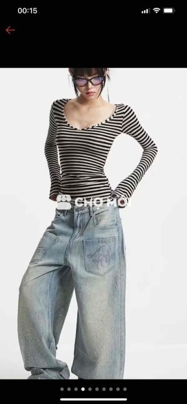 Áo sọc tay dài co giãn