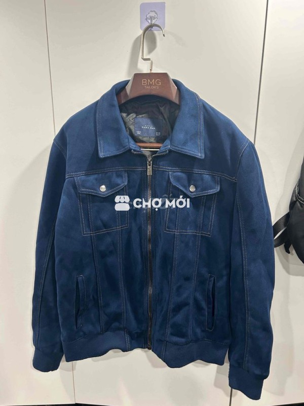 áo khoác bomber zara xanh navy chính hãng